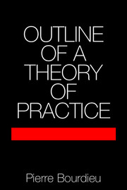 Outline of a Theory of Practice: (Series Number 16 Cambridge Studies in Social and Cultural Anthropology)