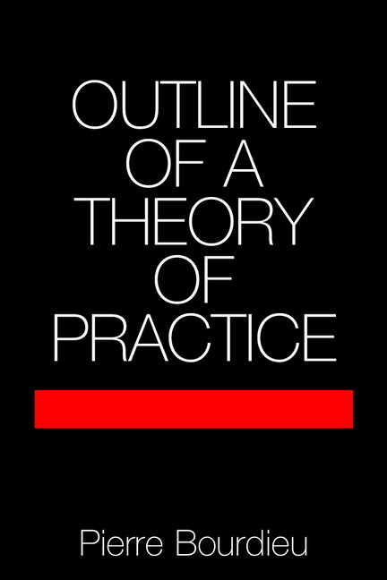 Outline of a Theory of Practice: (Series Number 16 Cambridge Studies in Social and Cultural Anthropology)