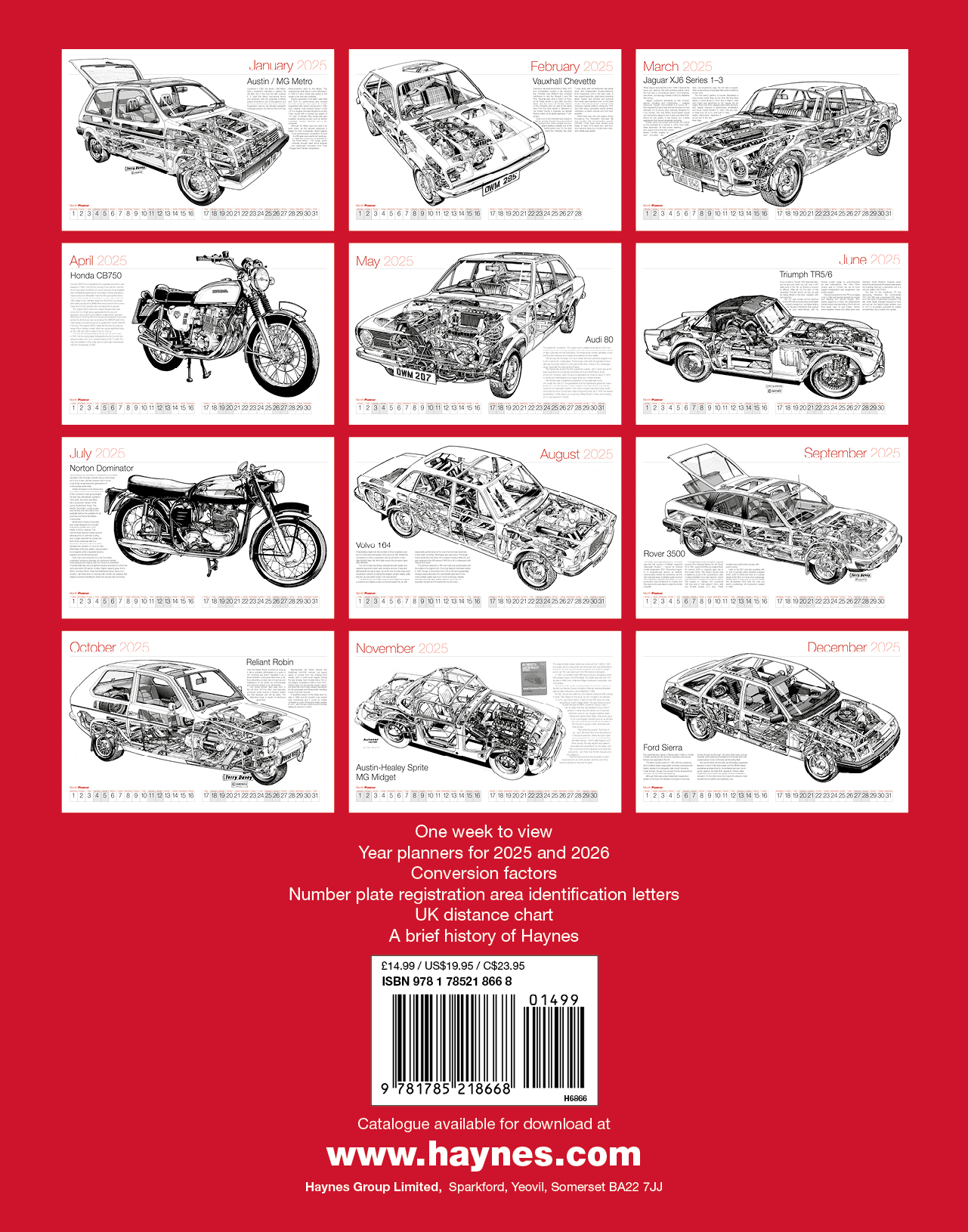 Haynes 2025 Desk Diary: January to December 2025