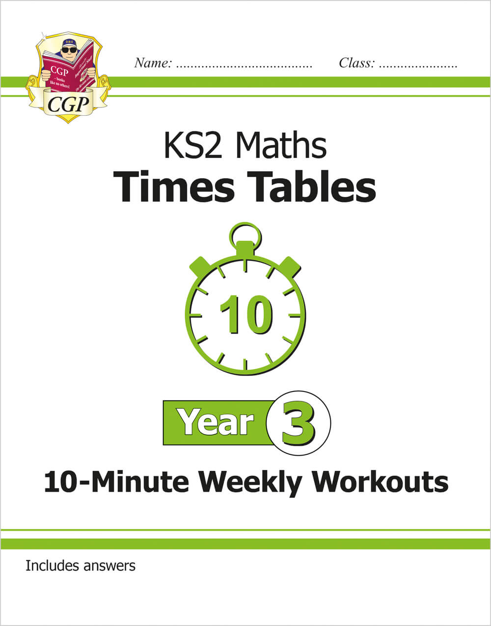 KS2 Year 3 Maths Times Tables 10-Minute Weekly Workouts: (CGP Year 3 Maths)