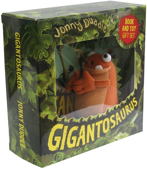 Gigantosaurus book and plush: (Jonny Duddle)