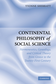 Continental Philosophy of Social Science: (English)