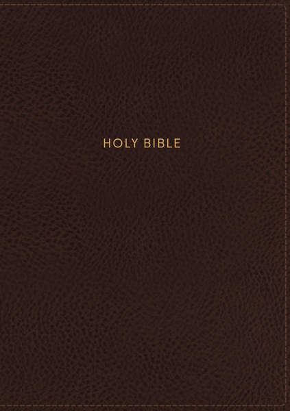 NKJV, Thinline Reference Bible, Large Print, Leathersoft, Brown, Red Letter, Comfort Print: Holy Bible, New King James Version