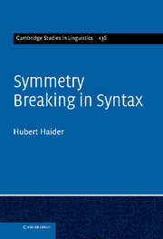 Symmetry Breaking in Syntax: (Series Number 136 Cambridge Studies in Linguistics)