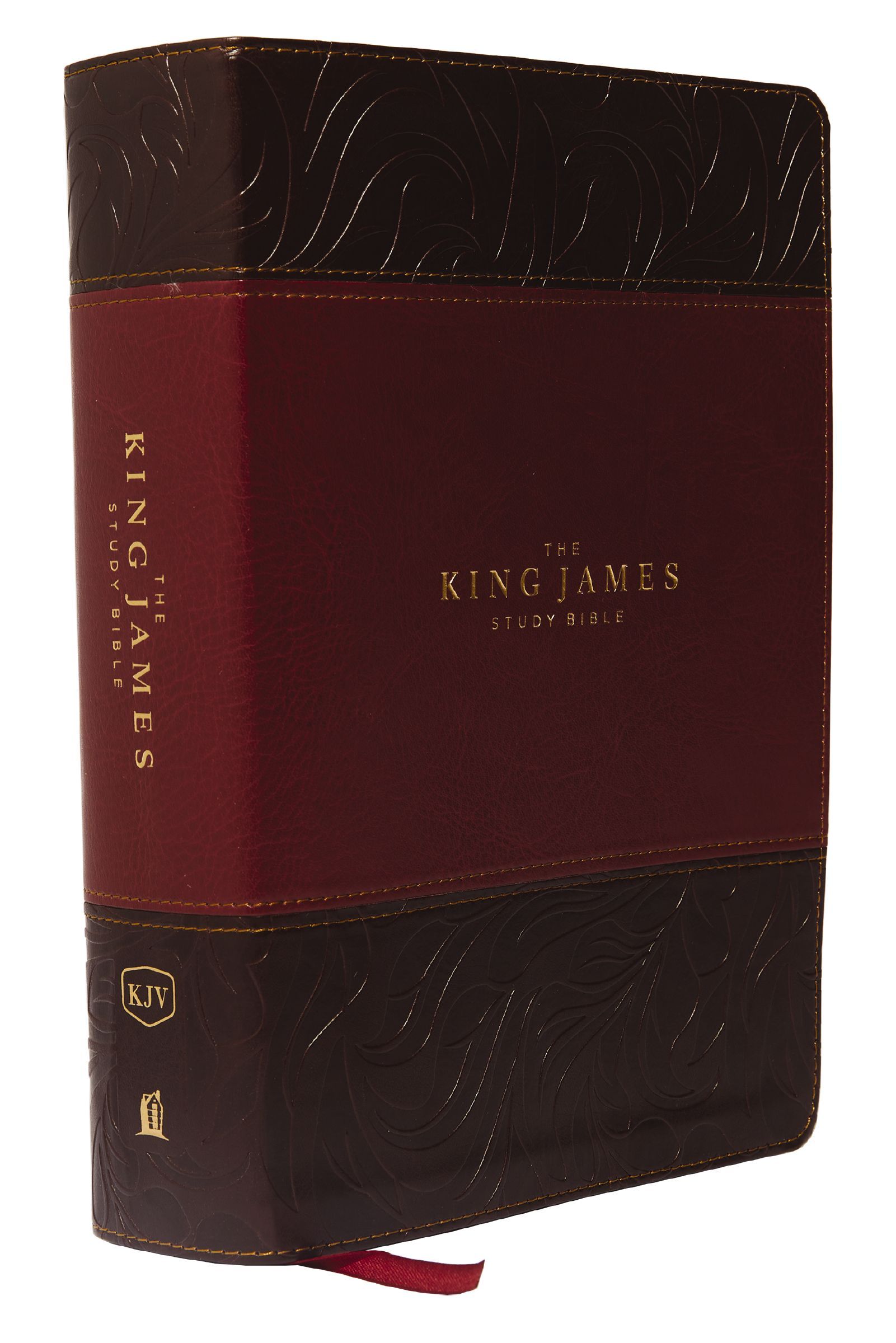 KJV, The King James Study Bible, Leathersoft, Burgundy, Red Letter, Full-Color Edition: Holy Bible, King James Version(English)
