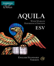 ESV Aquila Wide-Margin Reference Bible, Black Calf Split Leather, Red-letter Text, ES744:XRM: (English)