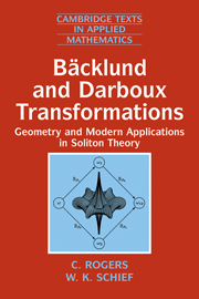 Bäcklund and Darboux Transformations: Geometry and Modern Applications in Soliton Theory(Series Number 30 Cambridge Texts in Applied Mathematics)