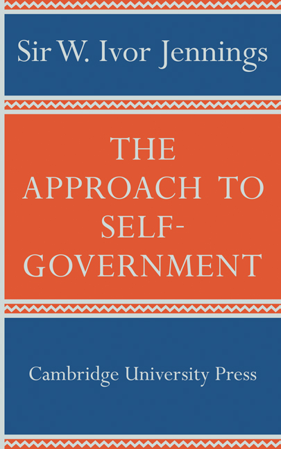 The Approach to Self-Government: (English)