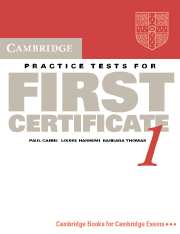 Cambridge Practice Tests for First Certificate 1 Student's book: (FCE Practice Tests)