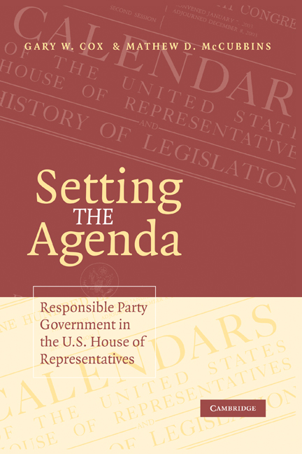 Setting the Agenda: Responsible Party Government in the U.S. House of Representatives(English)
