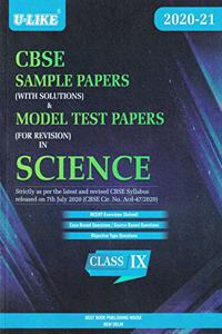 Cbse U-Like Sample Papers (With Solutions) Science For Class 9 Examination 2020-21
