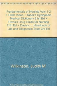 Fundamentals of Nursing Vols 1-2 + Skills Video + Taber's Cyclopedic Medical Dictionary 21st Ed + Davis's Drug Guide for Nursing 11th Ed + Davis's Comprehensive Handbook of Lab and Diagnostic Tests 3rd Ed