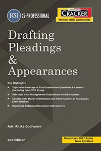 Taxmann's CRACKER for Drafting Pleadings & Appearances - Covering Topic-wise Past Exam Questions & Sub-topic wise Arrangement of Questions | CS Professional | New Syllabus