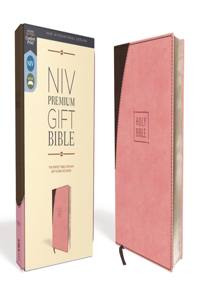 Niv, Premium Gift Bible, Leathersoft, Pink/Brown, Red Letter Edition, Comfort Print