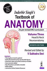 Inderbir Singh's Textbook of Anatomy (Volume 3: Head & Neck and Neuroanatomy)