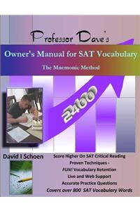 Professor Dave's Owner's Manual for SAT Vocabulary