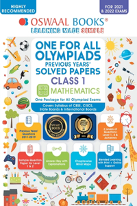 Oswaal One for All Olympiad Previous Years Solved Papers, Class-1 Mathematics Book (For 2021-22 Exam)