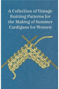 Collection of Vintage Knitting Patterns for the Making of Summer Cardigans for Women