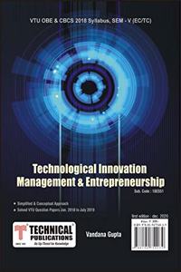 Technological Innovation Management and Entrepreneurship for BE VTU Course 18 OBE & CBCS (V- ECE -18ES51)