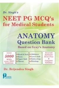 NEET PG MCQs for Medical Students: Anatomy Question Bank Based on Grays Anatomy (PB)
