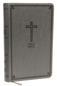 NKJV, Deluxe Gift Bible, Imitation Leather, Gray, Red Letter Edition