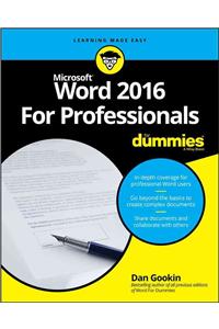 Word 2016 For Professionals For Dummies