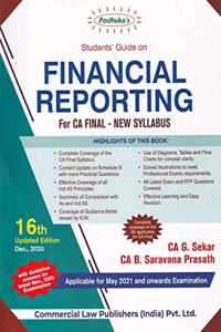 Padhuka's Students' Guide on Financial Reporting for CA Final New Syllabus - 16/e, july 2020
