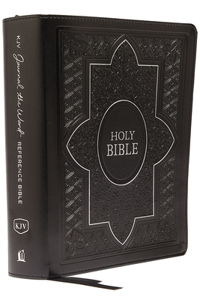 KJV, Journal the Word Reference Bible, Imitation Leather, Black, Red Letter Edition, Comfort Print