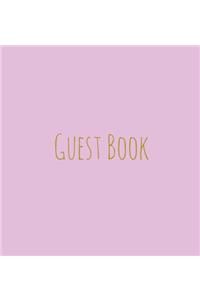 Wedding Guest Book, Bride and Groom, Special Occasion, Comments, Gifts, Well Wish's, Wedding Signing Book, Pink and Gold (Hardback)