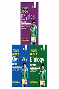 Combo of Handbooks of Physics, Chemistry & Biology for Neet/ Cbse Class 11 & 12 - Complete Ncert in One Liner Format Extract of Pyqs - Past Year Questions Powered with Tips / Tricks / Techniques