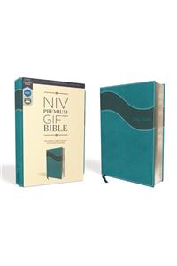 Niv, Premium Gift Bible, Leathersoft, Blue, Red Letter Edition, Comfort Print