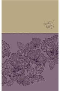 NIV, Beautiful Word Coloring Bible, Large Print, Imitation Leather, Purple/Tan