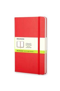 Moleskine Large Plain Hardcover Notebook Scarlet Red