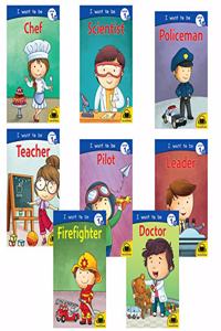 Set of 8 I want to be Books for 5-6 Year Old Children