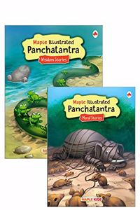 Panchatantra (Maple Illustrated) (Set of 2 Books) - Colourful Story Books for kids - Animal Tales from Ancient India - Wisdom and Moral Stories