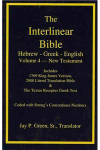 Interlinear Hebrew-Greek-English Bible, New Testament, Volume 4 of 4 Volume Set, Case Laminate Edition