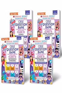 Oswaal CBSE Question Bank Class 10 English, Science, Social Science & Math Standard (Set of 4 Books) (For 2022-23 Exam)