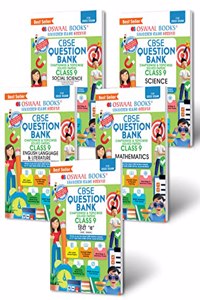 Oswaal CBSE Class 9 Hindi B, English, Math, Science & Social Science Question Bank (Set of 5 Books) (For 2022-23 Exam)