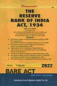 Commercial's The Reserve Bank of India Act, 1934 - 2022/edition