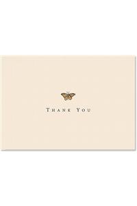 Thank You Notes Gold Butterfly