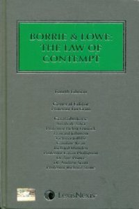 Borrie & Lowe The Law Of Contempt