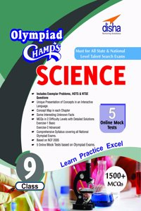 Olympiad Champs Science Class 9 with 5 Mock Online Olympiad Tests