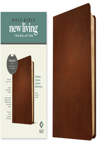 NLT Thinline Center-Column Reference Bible, Filament-Enabled Edition (Genuine Leather, Brown, Red Letter)