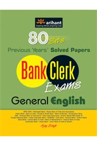 80 Sets Previous Years' Solved Papers Bank Clerk Exam General English