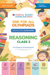 Oswaal One For All Olympiad Previous Years' Solved Papers, Class-3 Reasoning Book (For 2022-23 Exam)