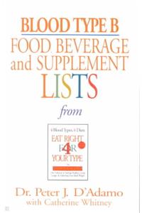 Blood Type B Food, Beverage and Supplement Lists