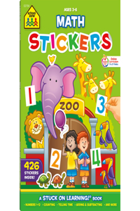 School Zone Math Stickers Workbook