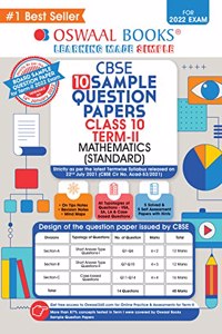 Oswaal CBSE Term 2 Mathematics Standard Class 10 Sample Question Papers Book (For Term-2 2022 Exam)
