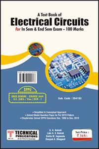 Electrical Circuits for SPPU 19 Course (SE - I - E&Tc - 204183) Includes In sem & End Sem exam - 100 marks