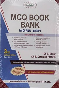 Padhuka's MCQ Book Bank for CA Final - Group I - 3/e, July 2020